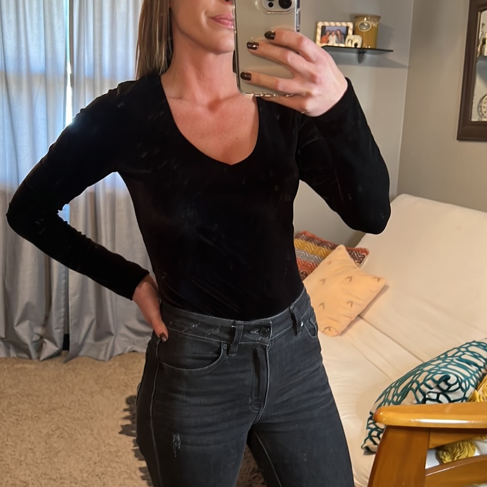 Black Velvet Bodysuit